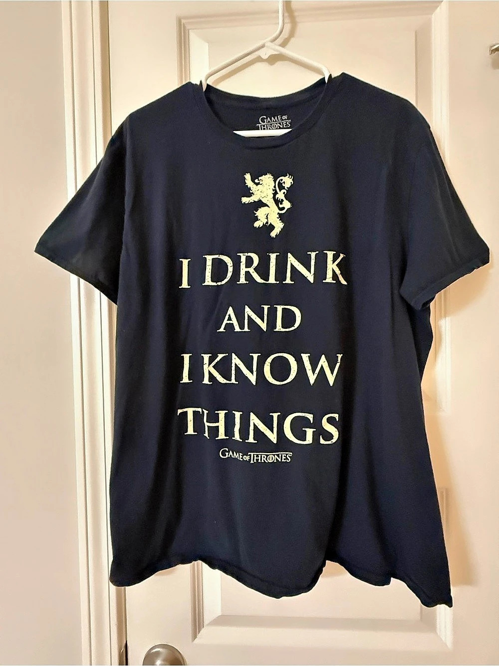 Game of Thrones "I Drink and I Know Things" T-Shirt Size XL Black
